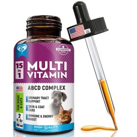 Dog Multivitamin Liquid With Glucosamine & Cranberry 15 In 1 Health Supplements For Urinary Tract Kidney Bladder Hip And Joint Skin And C (Option: Beloved Pets)