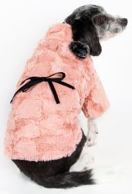 Pink-Mink' Luxury Designer Pet Coat (size: X-Small)