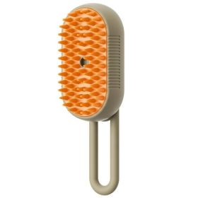 Steam Brush Steamy Dog Brush 3 In 1 Electric Spray Hair Brushes For Massage Pet Grooming Comb Hair Removal Combs Pet Products (Option: Milk Brown-USB)